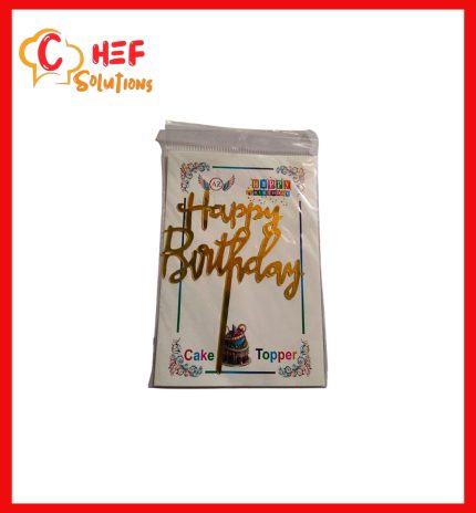 Acrylic Cake Topper-Happy Birthday  (pack of 1)