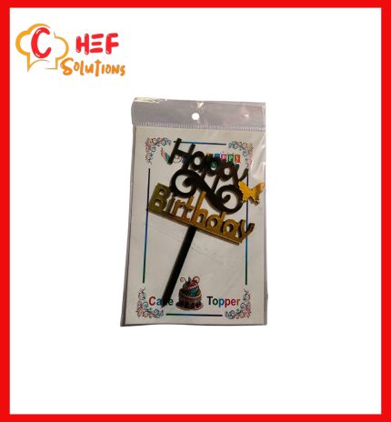 Acrylic Cake Topper-Happy Birthday  (pack of 1)