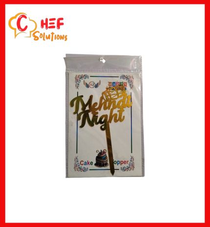 Acrylic Cake Topper-Mehndi Night (pack of 1)