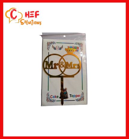 Acrylic Cake Topper-Mr & Mrs (pack of 1)