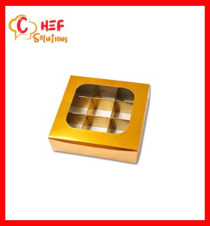 9 Cavity Box-Dates/truffles/bonbons/brownies-(Pack of 12)